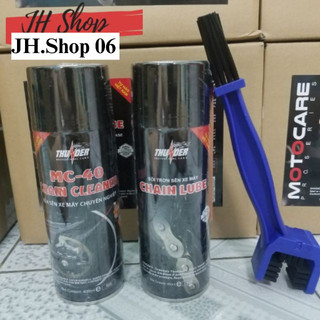 Bộ 3 vệ sinh bao dưỡng sên xe máy thunder, bôi trơn, vê sinh, bàn chải