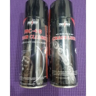 Combo chai vệ sinh sên xe máy, bôi trơn sên xe máy thunder