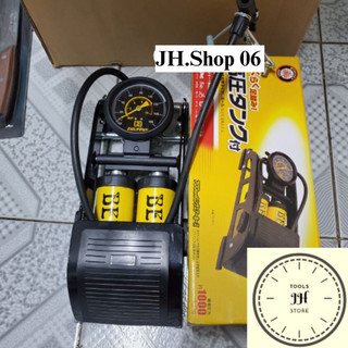 bơm hơi đạp chân 2 xi lanh bee hàng cao cấp korea