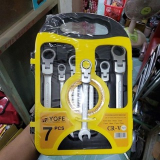 Bộ cờ lê tự động lắc léo 7 chi tiết hàng thép cao cấp