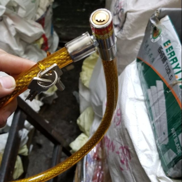 Khóa dây xe máy loại cáp lớn