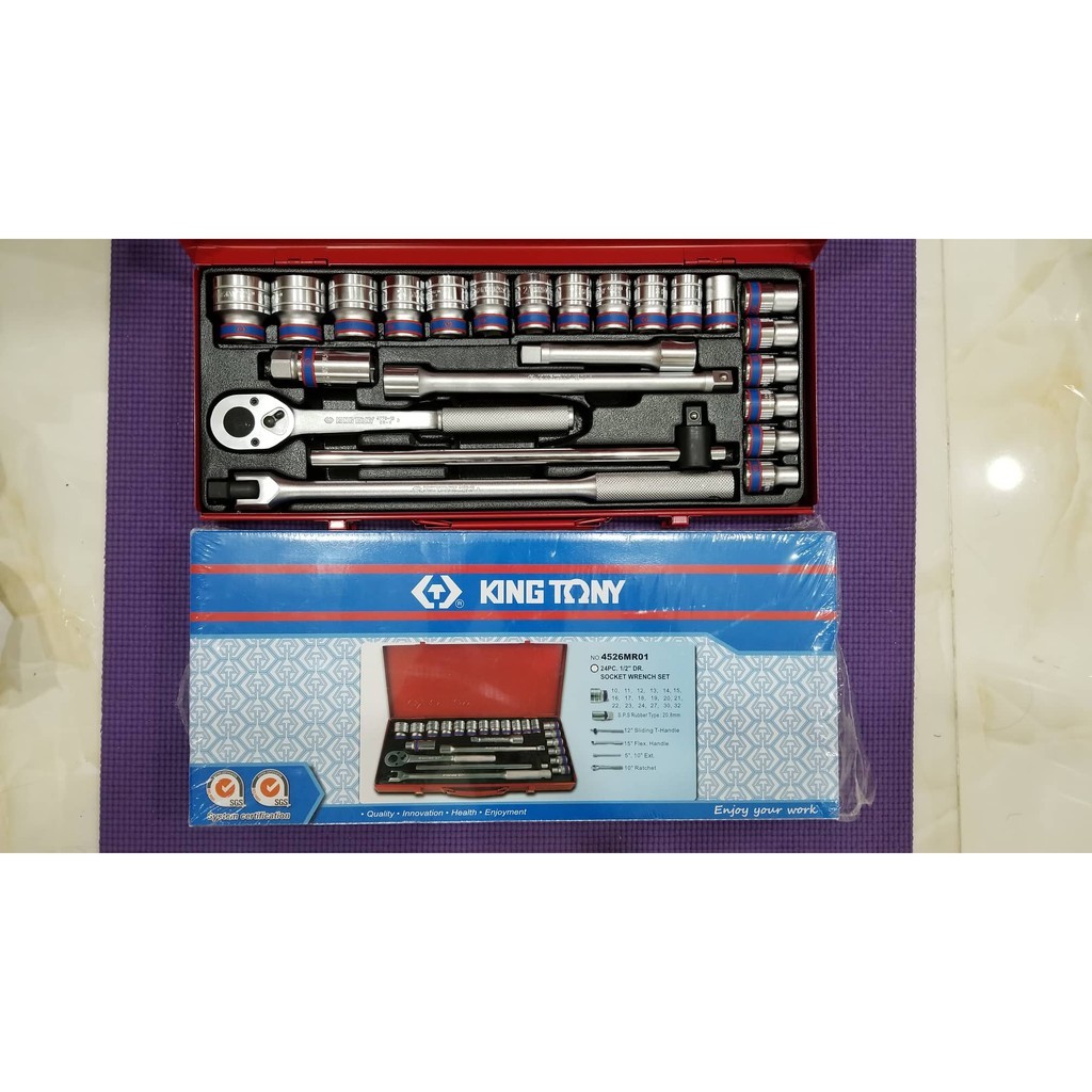 bộ tuýp 24 chi tiết kingtony chính hãng 1/2 4526MR01
