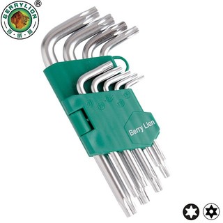 bộ lục giác 9 chi tiết Berrylion đầu bi và bông mai loại ngắn thép không gỉ