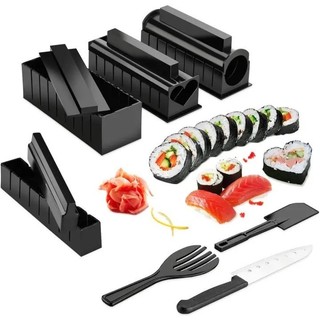 Bộ khuôn dụng cụ làm sushi, cơm cuộn 10 món tiện lợi, nhanh chóng