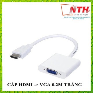 Cáp hdmi ra vga 0.2m trắng