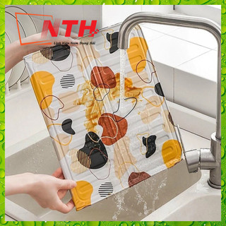 Tấm chắn dầu mỡ mẫu hoa văn gấp gọn