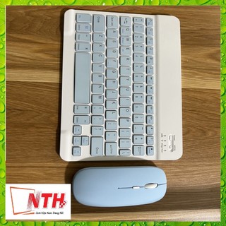 Bộ phím chuột bluetooth màu xanh dương nhạt