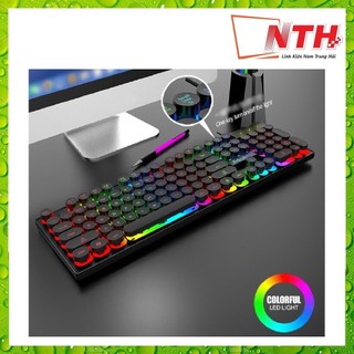 Bàn phím giả cơ k-snake k4 nút tròn thế hệ mới phối màu cực đẹp với đèn led xuyên phím dành cho game thủ - nth