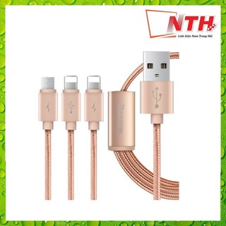 Cáp sạc 3 đầu dây dù