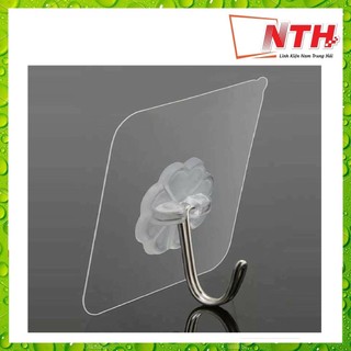 Móc dán tường siêu dính trong suốt chịu lực tốt treo tường chắc chắn 6x6 cm