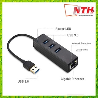 Cáp chuyển đổi Hub Combo USB 3.0 và Lan