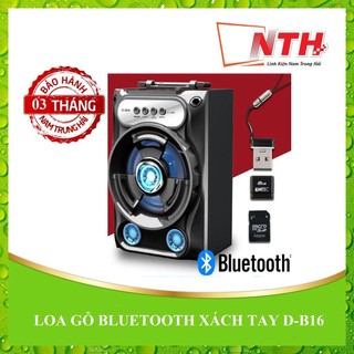 GIÁ RẺ - LOA BLUETOOTH XÁCH TAY DB16 CÓ ĐÈN LED