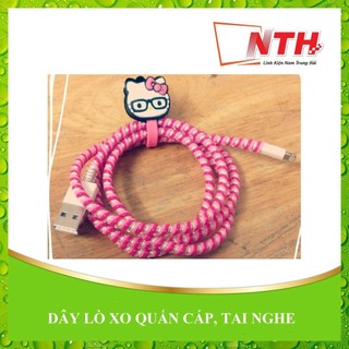 DÂY LÒ XO QUẤN CÁP, TAI NGHE THỜI TRANG - Màu ngẫu nhiên