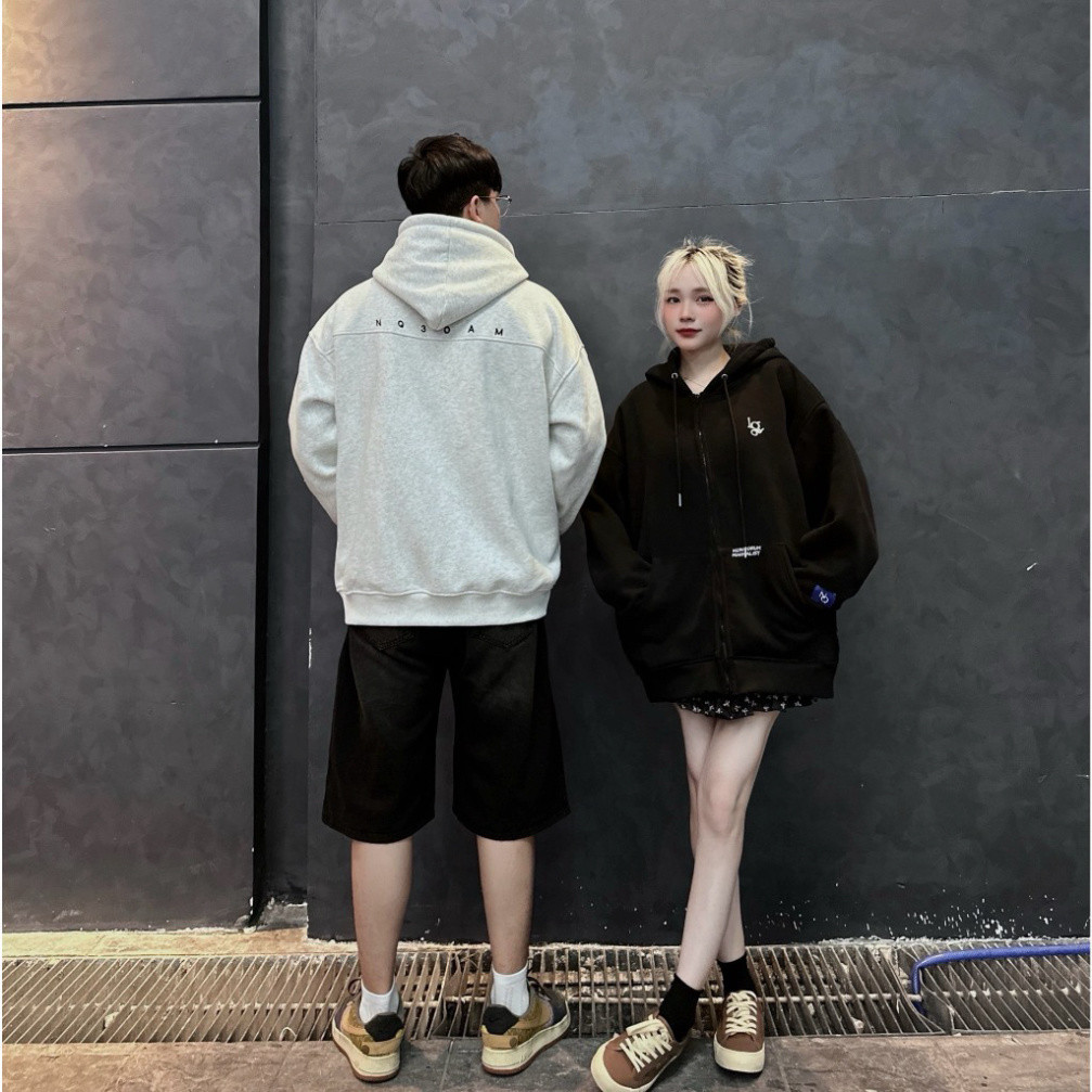 Áo Khoác Nỉ , ÁO Khoác Hoodie Zip Form Boxy MON Có Nút Bấm, Thêu nổi ,Có Túi Trong UNISEX NAM NỮ 2026 | BigBuy360 - bigbuy360.vn