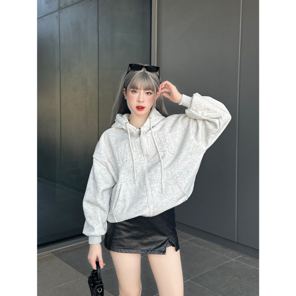 Áo Khoác Boxy Over Icon Owner_Áo Hoodie Zip in Chữ Nổi Kiểu Unisex From Rộng Cotton Nỉ Bông Nón 2 Lớp To Nam Nữ | BigBuy360 - bigbuy360.vn