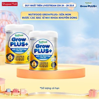 Bộ 2 sữa bột nutifood growplus+ vàng 800g - 0-12 tháng tuổi