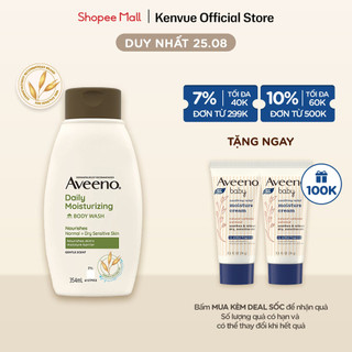 Sữa tắm dưỡng ẩm hằng ngày cho da thường, da khô và da nhạy cảm Aveeno Daily Moisturizing 354ml