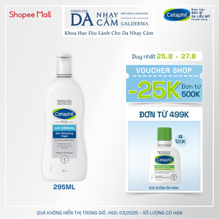 Sữa tắm dưỡng ẩm dịu lành cho viêm da cơ địa CETAPHIL PRO AD DERMA WASH 295ML