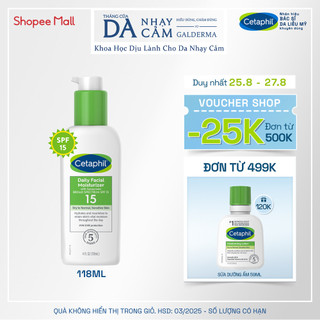 Sữa dưỡng ẩm chống nắng dịu lành cho da nhạy cảm CETAPHIL DAILY FACIAL MOIST SPF15