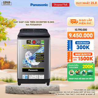 [Mã ELPN1T5P Giảm 20% tối đa 1TR5] Máy Giặt Cửa Trên Panasonic 10.5KG NA-FD10AR1GV - Bảo Hành 2 Năm
