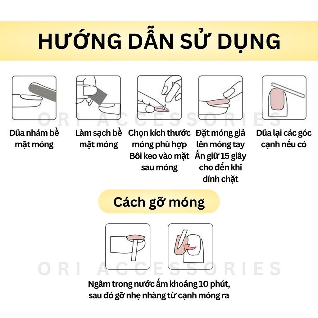 Móng Tay Giả Nail Box Họa Tiết 3D Cá Tính Thời Trang ORI ACCESSORIES Y918 | BigBuy360 - bigbuy360.vn