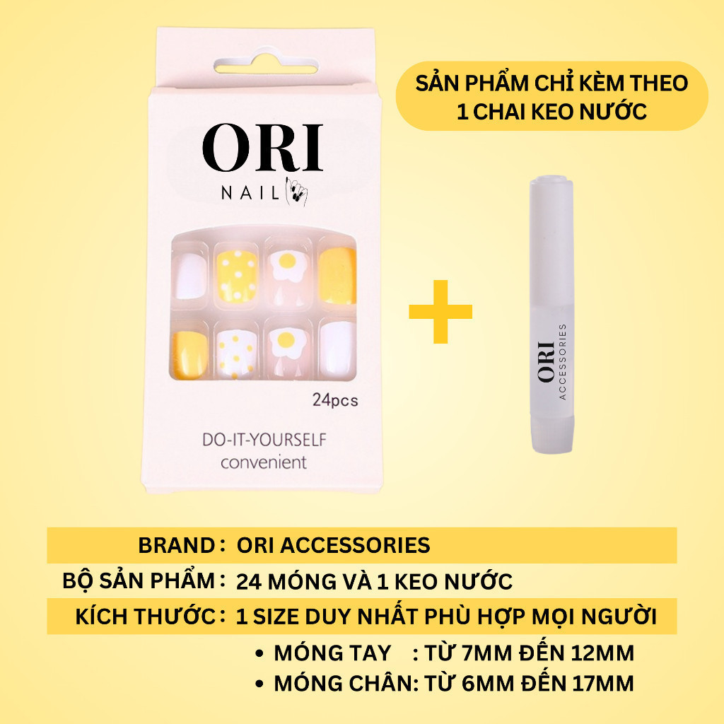 Móng Tay Giả Nail Box Họa Tiết 3D Cá Tính Thời Trang ORI ACCESSORIES Y918 | BigBuy360 - bigbuy360.vn