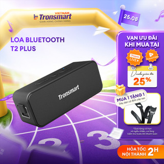 Loa Bluetooth Tronsmart T2 Plus/T2 Plus Upgraded | Công suất 20W | Kháng nước IPX7 | Ghép đôi 2 loa | Bảo hành 12 tháng