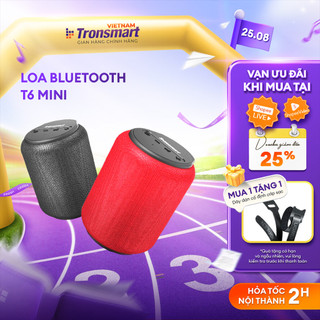 Loa Bluetooth Tronsmart T6 Mini/T6 Mini Upgraded | Công suất 15W | Kháng nước IPX6 | Ghép đôi 2 loa | Bảo hành 12 tháng