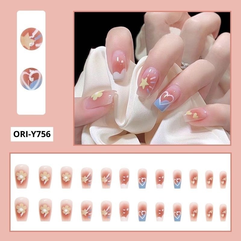 Móng Tay Giả Nail Box Họa Tiết 3D Mẫu Mới Thời Trang Phong Cách ORI ACCESSORIES Y911 | BigBuy360 - bigbuy360.vn
