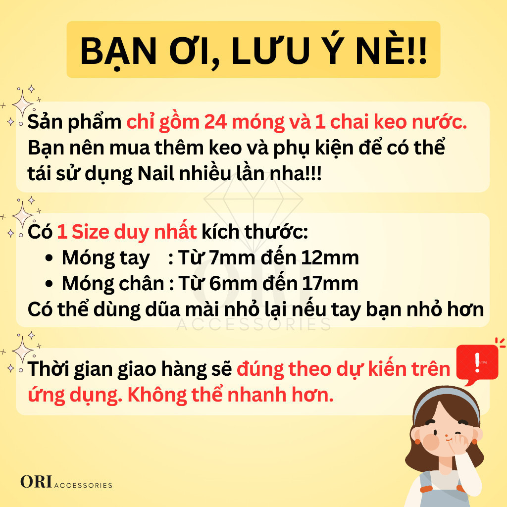 Móng Tay Giả Nail Box Họa Tiết 3D Mẫu Mới Thời Trang Phong Cách ORI ACCESSORIES Y911 | BigBuy360 - bigbuy360.vn