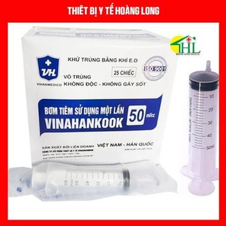 [Bán lẻ 10 chiếc] Bơm tiêm 1 lần Vinahankook 50ml