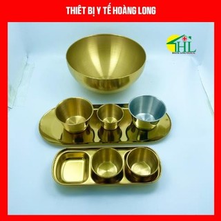 Bộ khay inox mạ vàng, khay spa - thiết bị vật tư spa