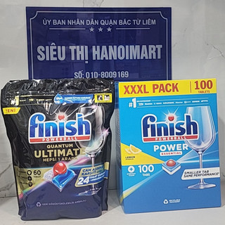 Viên rửa chén bát finish 100 V All in one - 60 Viên rửa bát Finish quantum chuyên dùng cho máy - HANOIMART