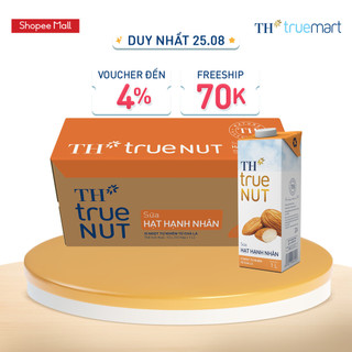 Thùng 12 hộp sữa hạt hạnh nhân TH true NUT 1 L (1 L x 12)