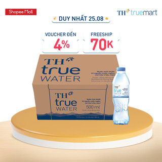 Thùng 24 chai nước tinh khiết TH true WATER 500 ml (500 ml x 24)