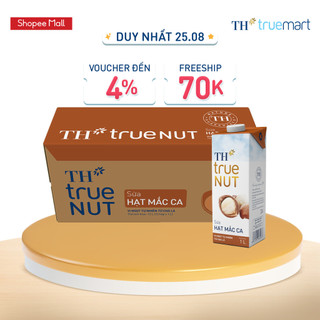 Thùng 12 hộp sữa hạt mắc ca TH true NUT 1 L (1 L x 12)