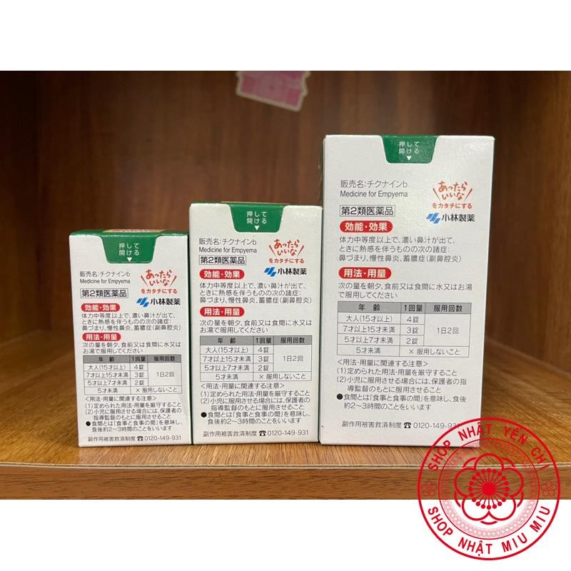 Viên uống xoang Nhật bản Kobayashi Chikunain 56/112/224 viên