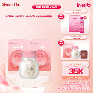 Combo 2 thực phẩm bảo vệ sức khỏe Innerb Aqua Bank (56 viênx2)