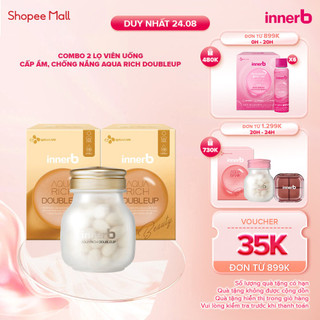 Combo thực phẩm bảo vệ sức khỏe INNERB AQUA RICH DOUBLEUP lọ 56 viên x2