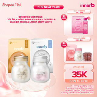 Bộ đôi thực phẩm bảo vệ sức khỏe InnerB Aqua Rich Doubleup (56 viên) & InnerB Snow