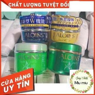 kem xanh lô hội aloins, Kem dưỡng trắng da Aloins Eaude Cream S tím 185g 210g to Nhật bản