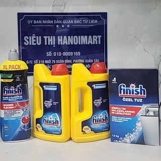 Combo Bột rửa bát Finish 2.5kg + Muối Finish 1.2kg + Nước trợ xả finish 750ml - Hanoimart