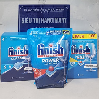 Viên rửa bát Finish All in 1 Max 100 viên, viên finish classic 90 viên, viên rửa bát finish quantum 40 viên