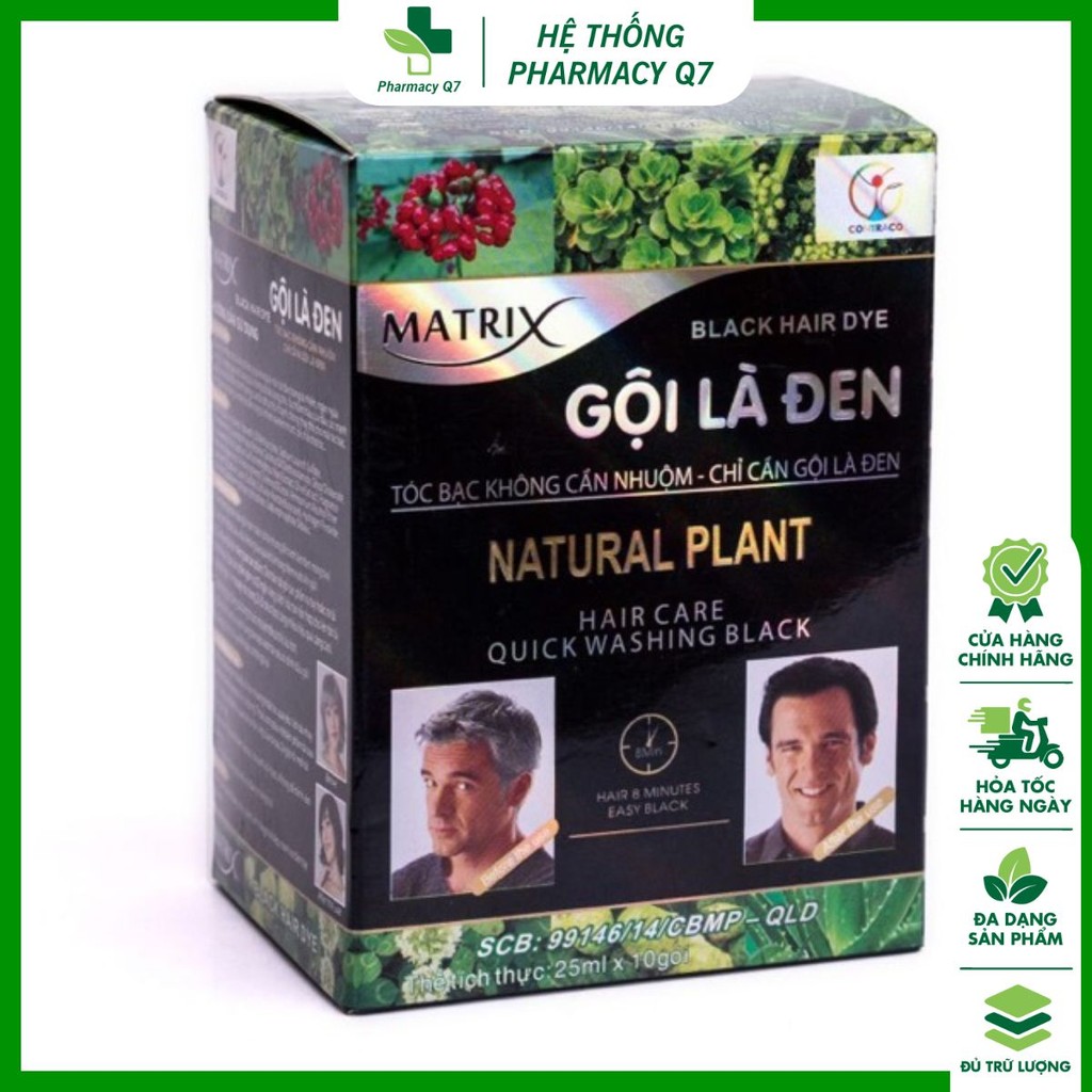 [1 GÓI] Gội Là Đen Matrix MATRIX giúp mái tóc đen tự nhiên, che phủ tóc bạc