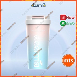 Máy Xay Sinh Tố Cầm Tay kiêm cốc giữ nhiệt inox Deerma Nu90 2 trong 1 4 lưỡi chống rỉ - Minh Tín Shop