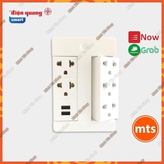 Ổ cắm Xoay Thông Minh Điện Quang Apollo ĐQ SPS1.1 05 USB WiFi Kiểu ổ cắm xoay, 5 lỗ 3 chấu, 2 lỗ USB - Minh Tín Shop