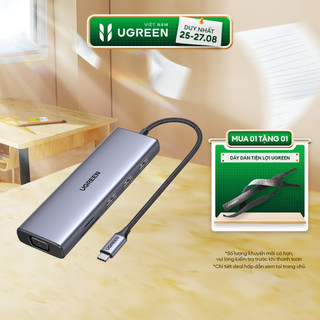 Hub chuyển đổi Type C UGREEN 9 in 1| HDMI 4K UHD| USB 3.0 | Bảo Hành 18 Tháng | 15600 90119