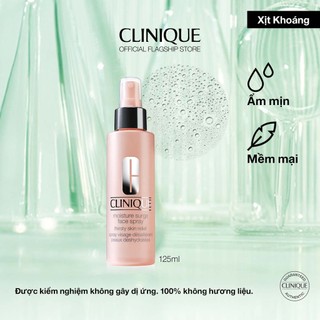 Xịt khoáng dưỡng ẩm cấp nước tức thì làm dịu làn da Clinique Moisture Surge Face Spray Thirsty Skin Relief 125ml