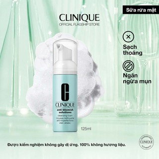 Sữa rửa mặt dạng bọt kiểm soát bã nhờn và giảm mụn Clinique Anti-Blemish Solutions Cleansing Foam 125ml