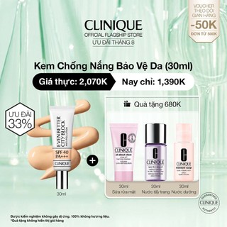 Kem chống nắng dưỡng sáng da giảm đốm thâm Clinique Even Better City Block Anti-Pollution SPF40/PA+++ 30ml